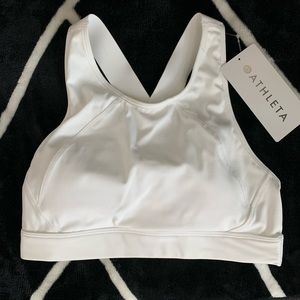 White Athleta Bra size Small NWT